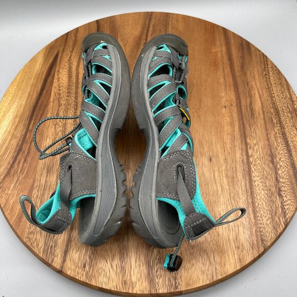 Keen Whisper Sandals Womens Size 8 Gray Blue Casual Water Walking Trail Shoes - Picture 6 of 8